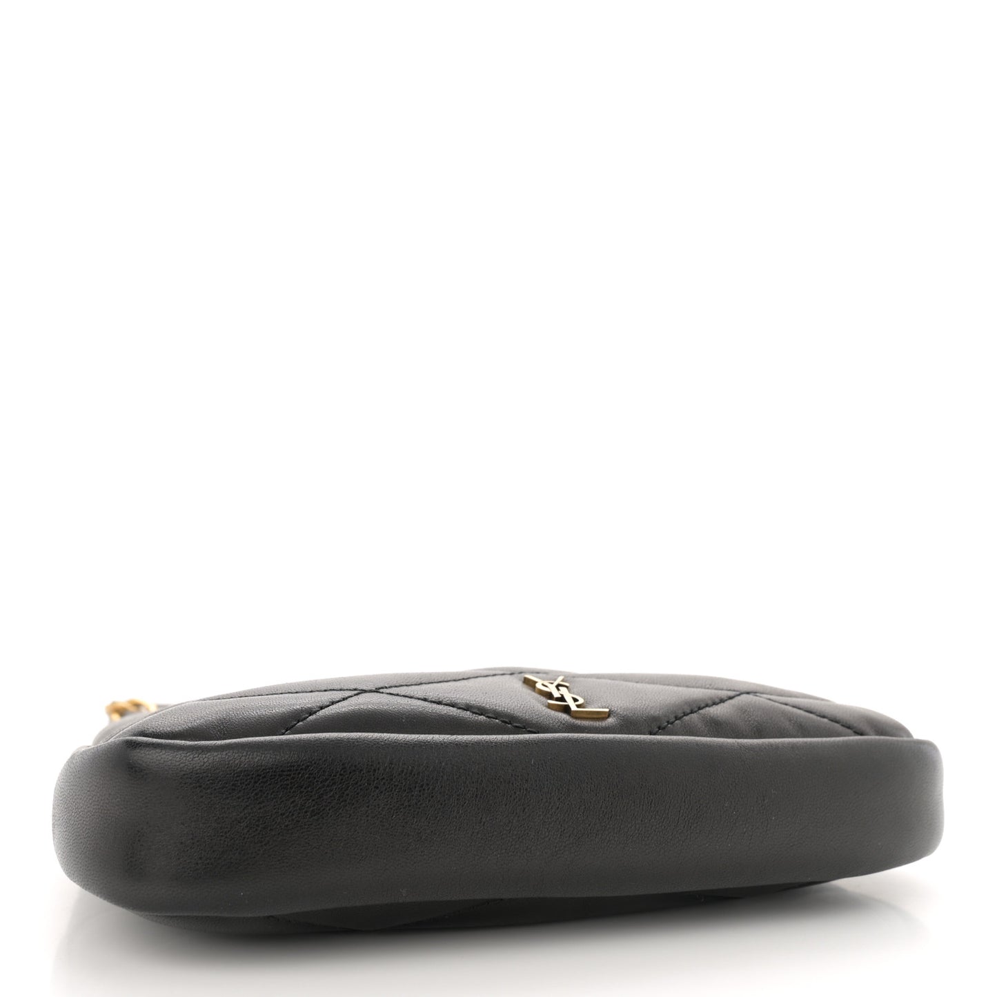 Lambskin Quilted Monogram Sade Hobo Black