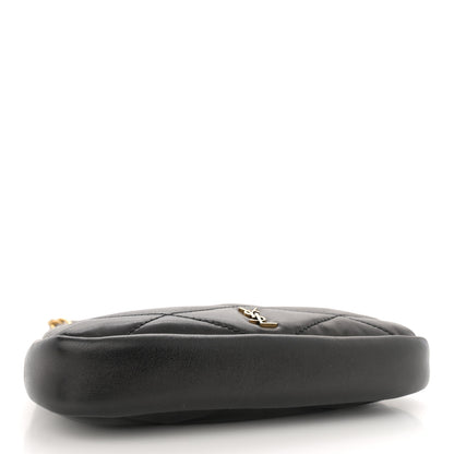 Saint Laurent Lambskin Quilted Monogram Sade Hobo Black 4 of 10
