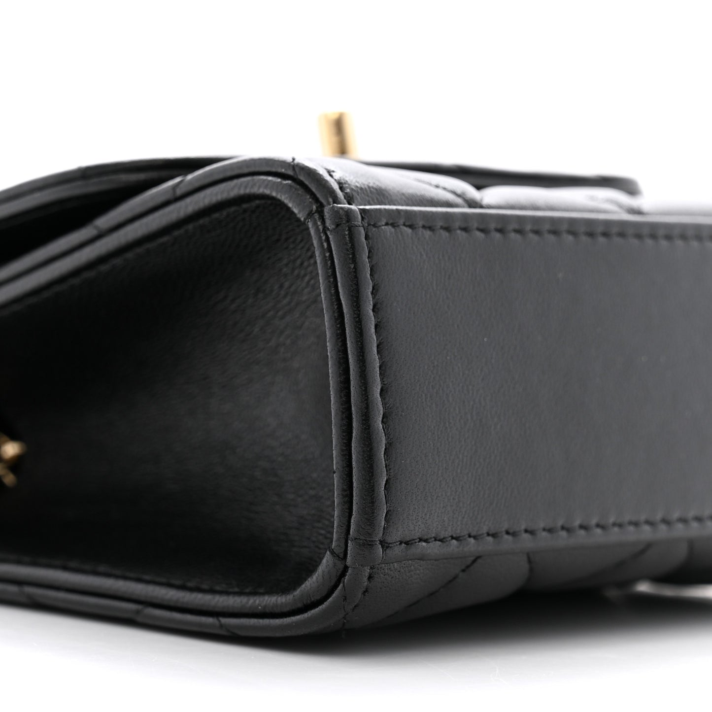 Lambskin Quilted Mini Trendy CC Clutch With Chain Black