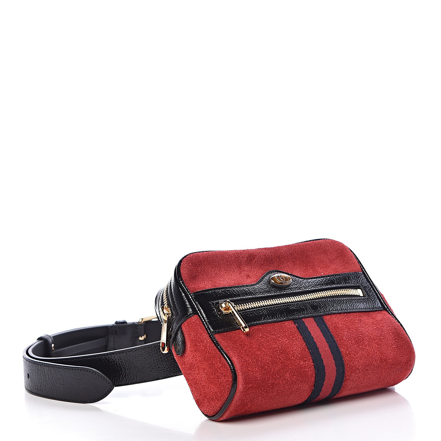 Gucci Suede Small Ophidia Belt Bag 95 38 Hibiscus Red 4 of 10