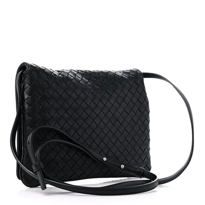 Bottega Veneta Nappa Intrecciato Crossbody Messenger Flap Black 2 of 9