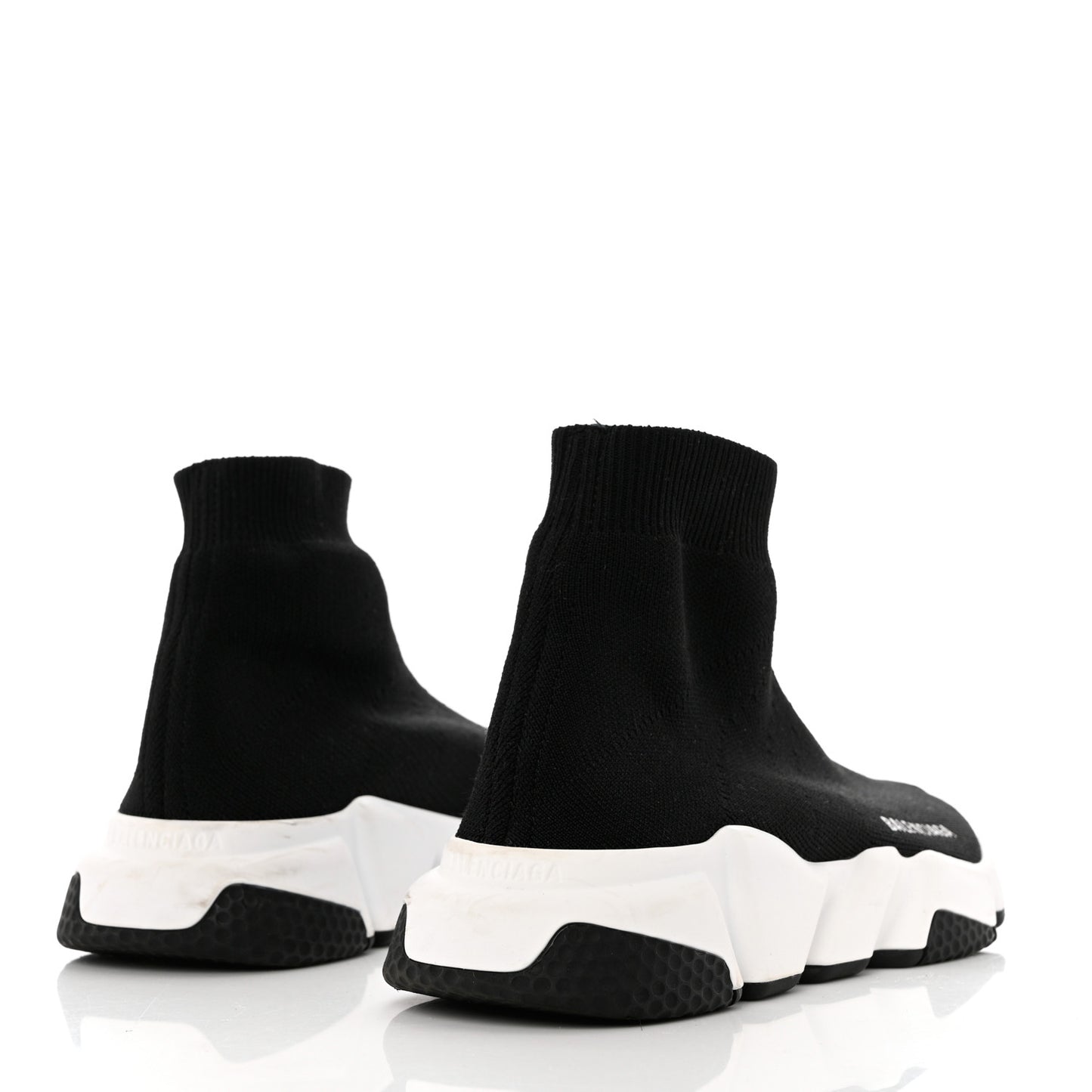 Neoprene Knit Womens Speed Sneakers 38 Black White