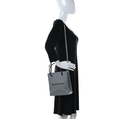 Balenciaga Calfskin Logo XXS Shopping Tote Gris Fossile 2 of 11