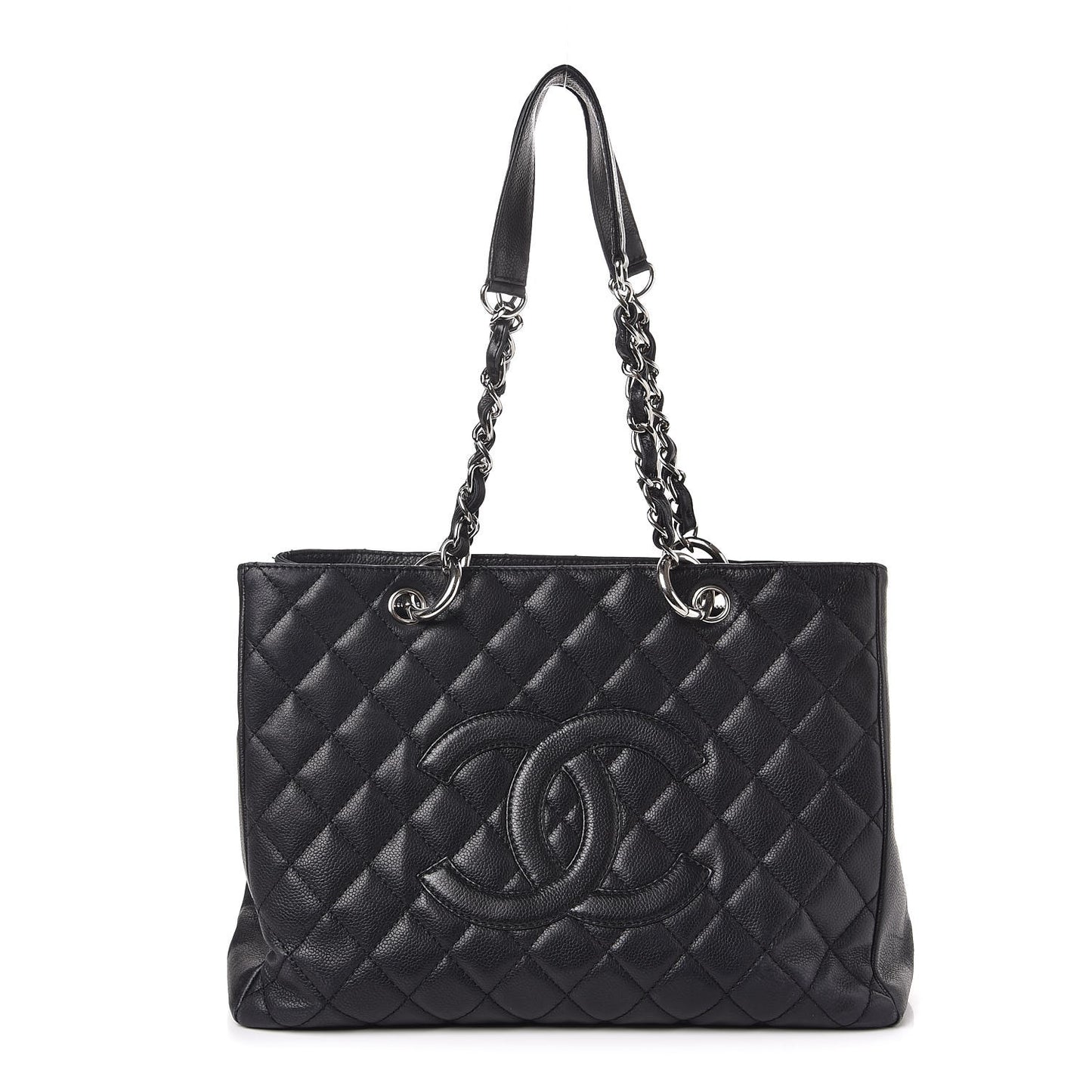 Caviar Quilted Grand Shopping Tote GST Black
