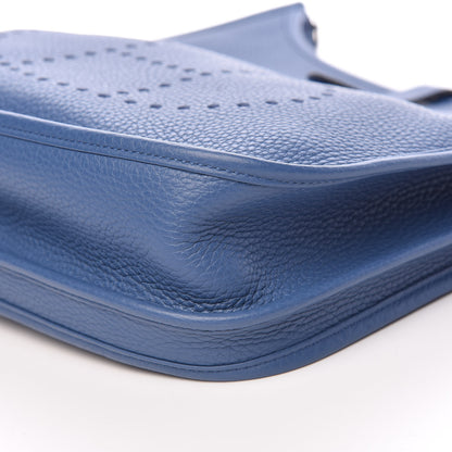 Hermes Taurillon Clemence Evelyne III PM Bleu Agate 7 of 11