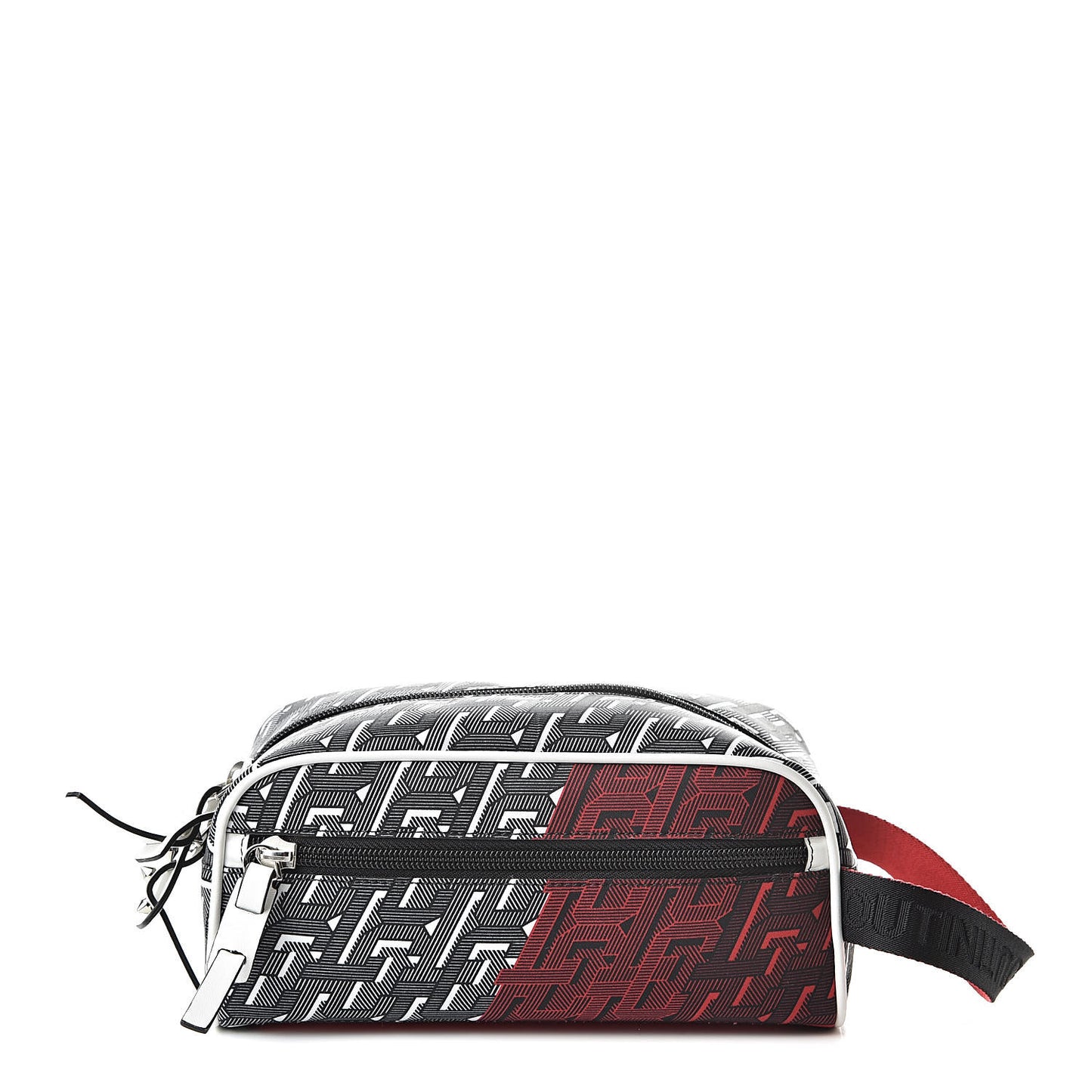Monogram Print Mens Blaster Belt Bag Red Black