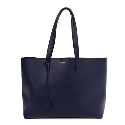 Saint Laurent Calfskin Large Shopping Tote Navy 3 of 11