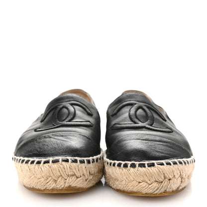 Chanel Lambskin CC Espadrilles 37 Black 3 of 11