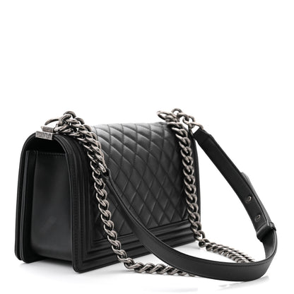 Chanel Lambskin Quilted Medium Boy Flap Black 3 of 11