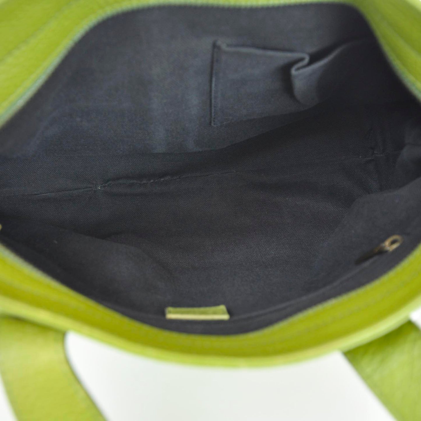 Leather Haymarket Check Horn Toggle Shoulder Bag Green