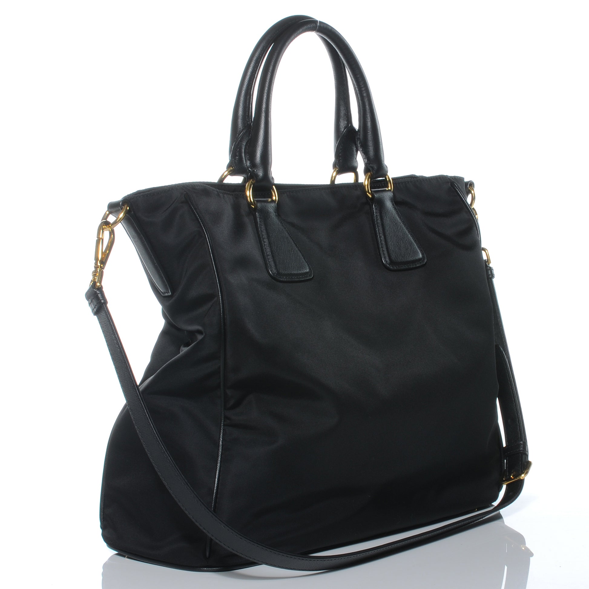 Prada Tessuto Nylon Large Tote Nero Black 3 of 9