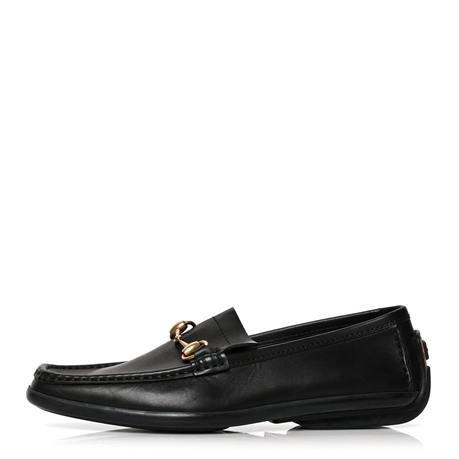 Gucci Calfskin Mens Horsebit Driver Loafers 9 Black 1 of 9