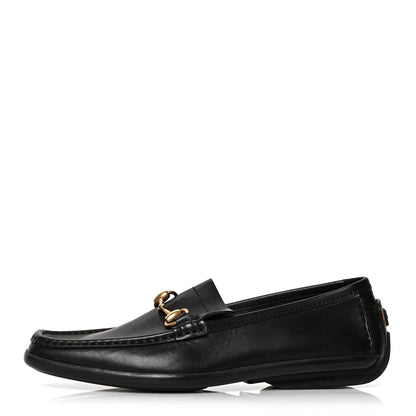 Gucci Calfskin Mens Horsebit Driver Loafers 9 Black 1 of 9