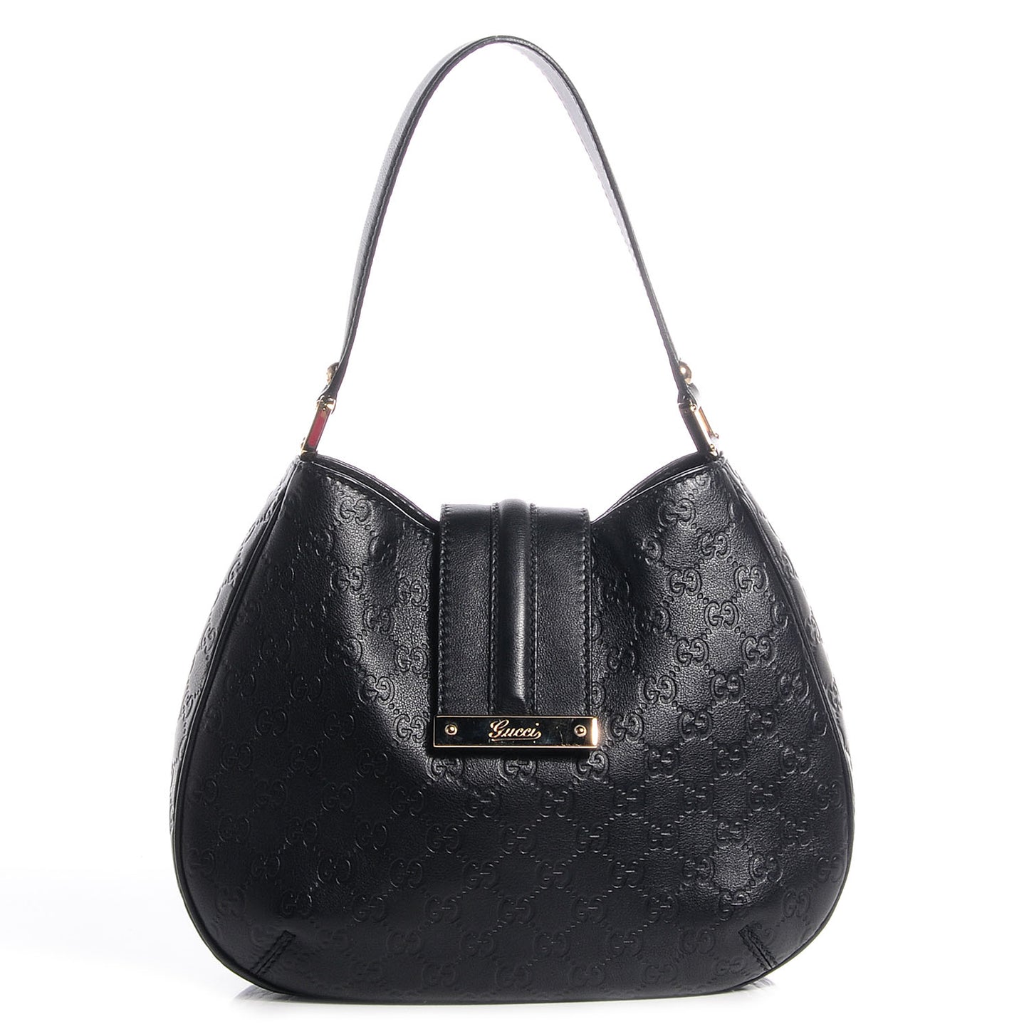Guccissima New Ladies Web Medium Hobo Black