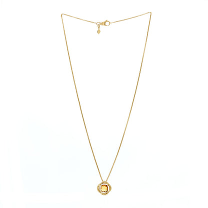 David Yurman 18K Yellow Gold Citrine 7mm Infinity Pendant Necklace 2 of 4
