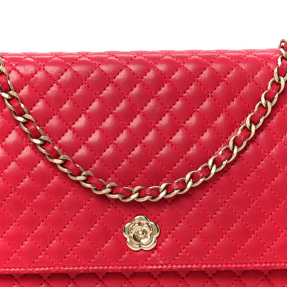 Chanel Lambskin Micro Quilted Wallet On Chain WOC Fuchsia 8 of 10
