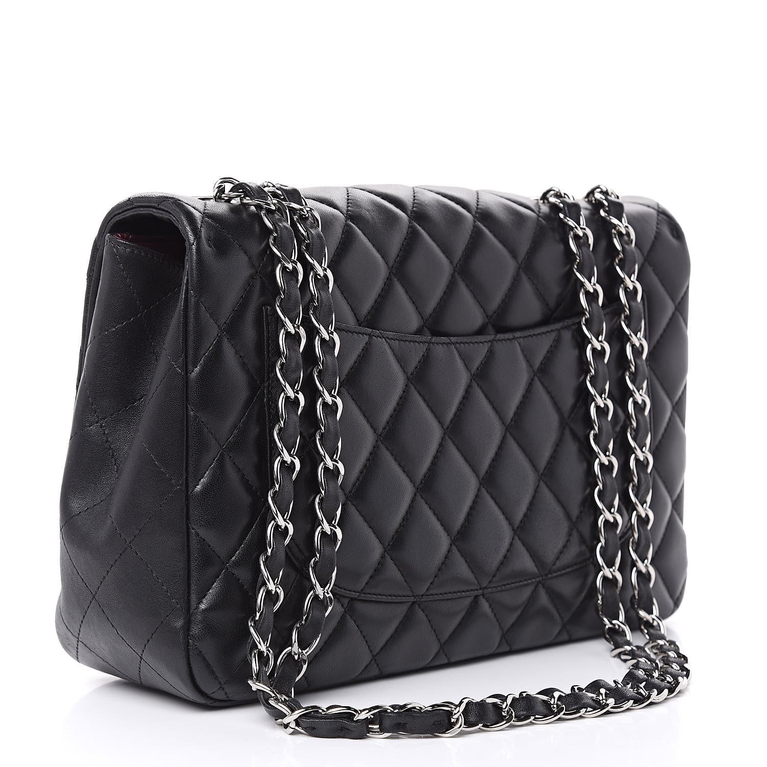 Chanel Lambskin Quilted Jumbo Single Flap Black 3 of 16
