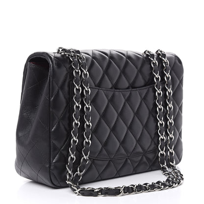 Chanel Lambskin Quilted Jumbo Single Flap Black 3 of 16