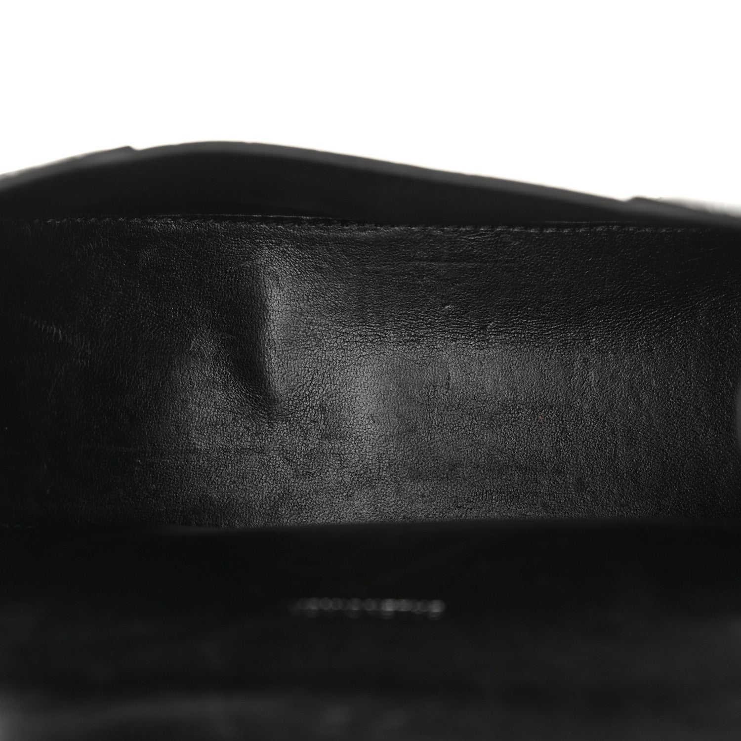Balenciaga Shiny Calfskin Monochrome Crocodile Embossed Hourglass Top Handle Bag XS Black 5 of 13