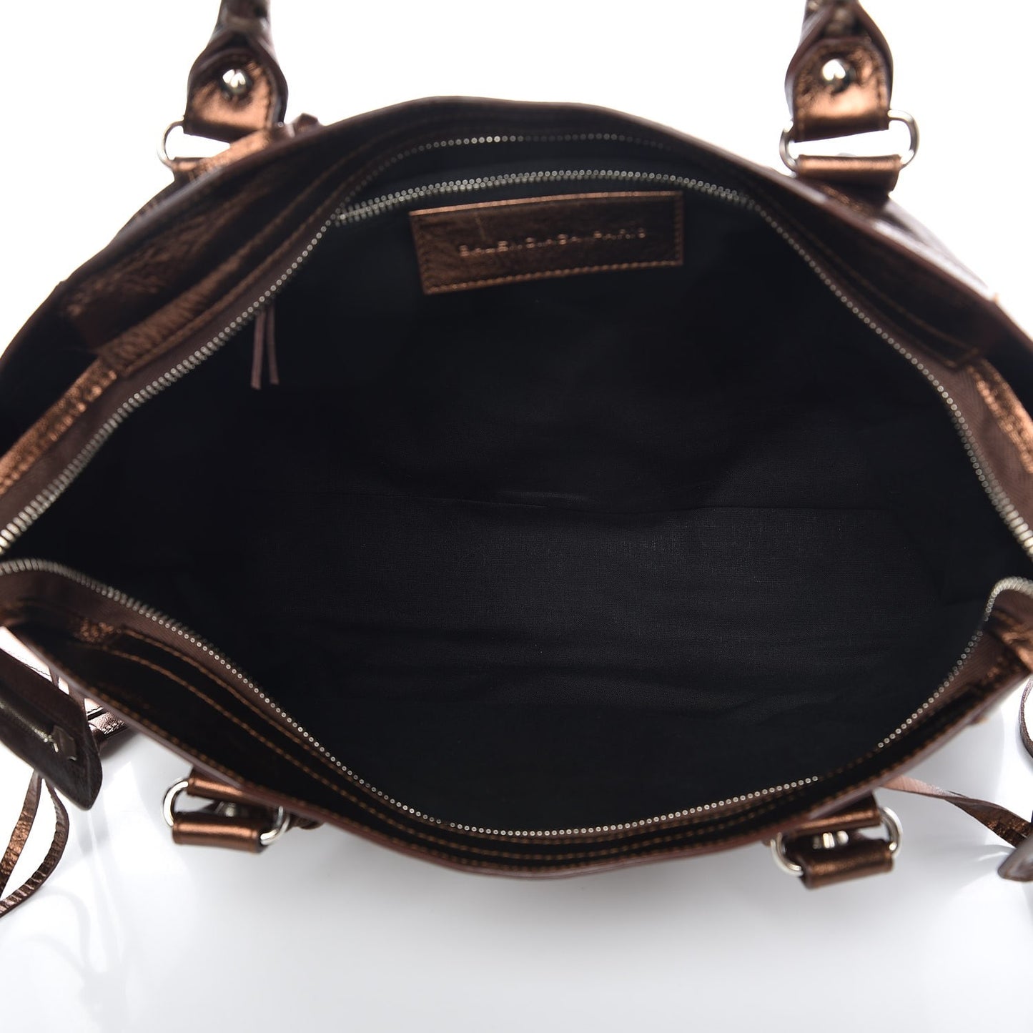Metallic Agneau Classic Silver Hardware S City Sparkle Bronze