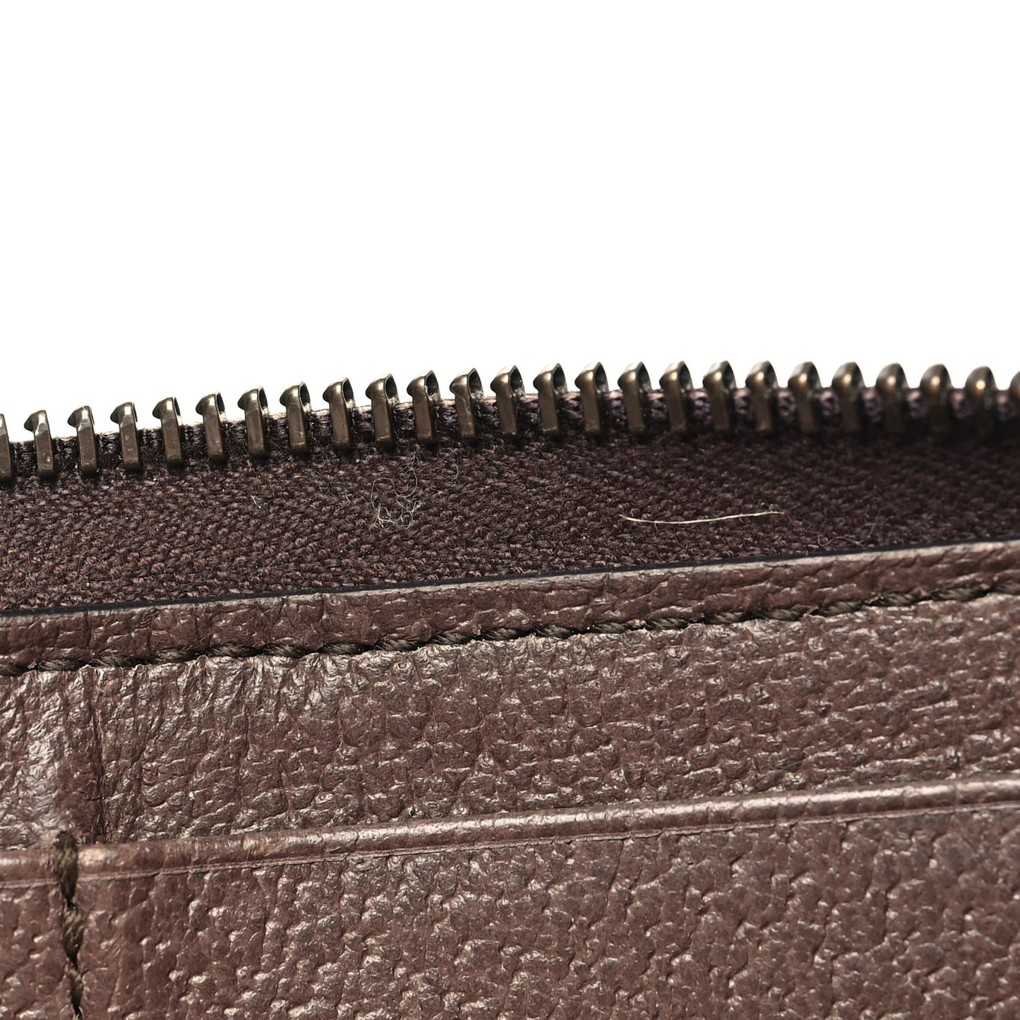 GG Supreme Monogram Web Ophidia Zip Around Wallet Brown