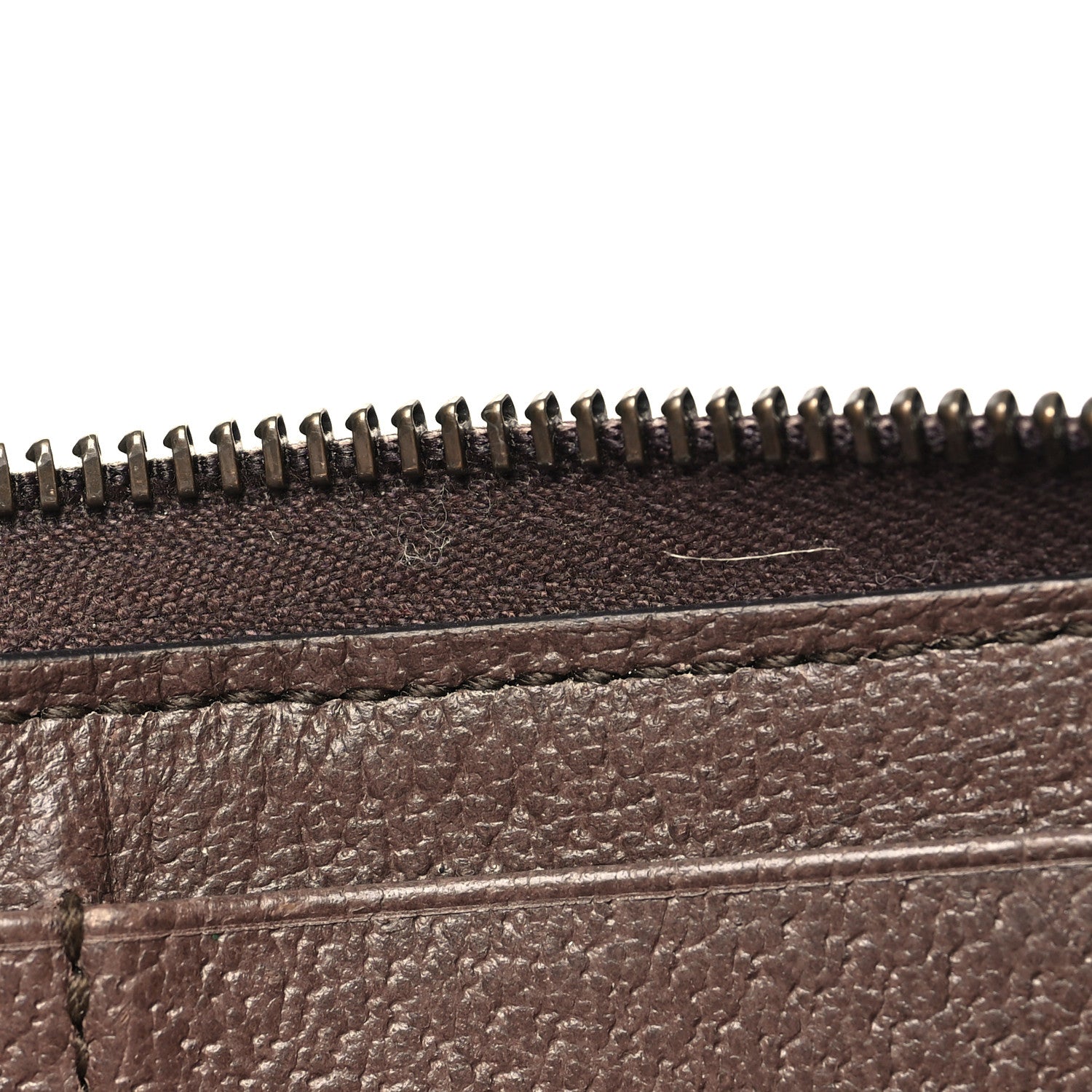 Gucci GG Supreme Monogram Web Ophidia Zip Around Wallet Brown 10 of 12