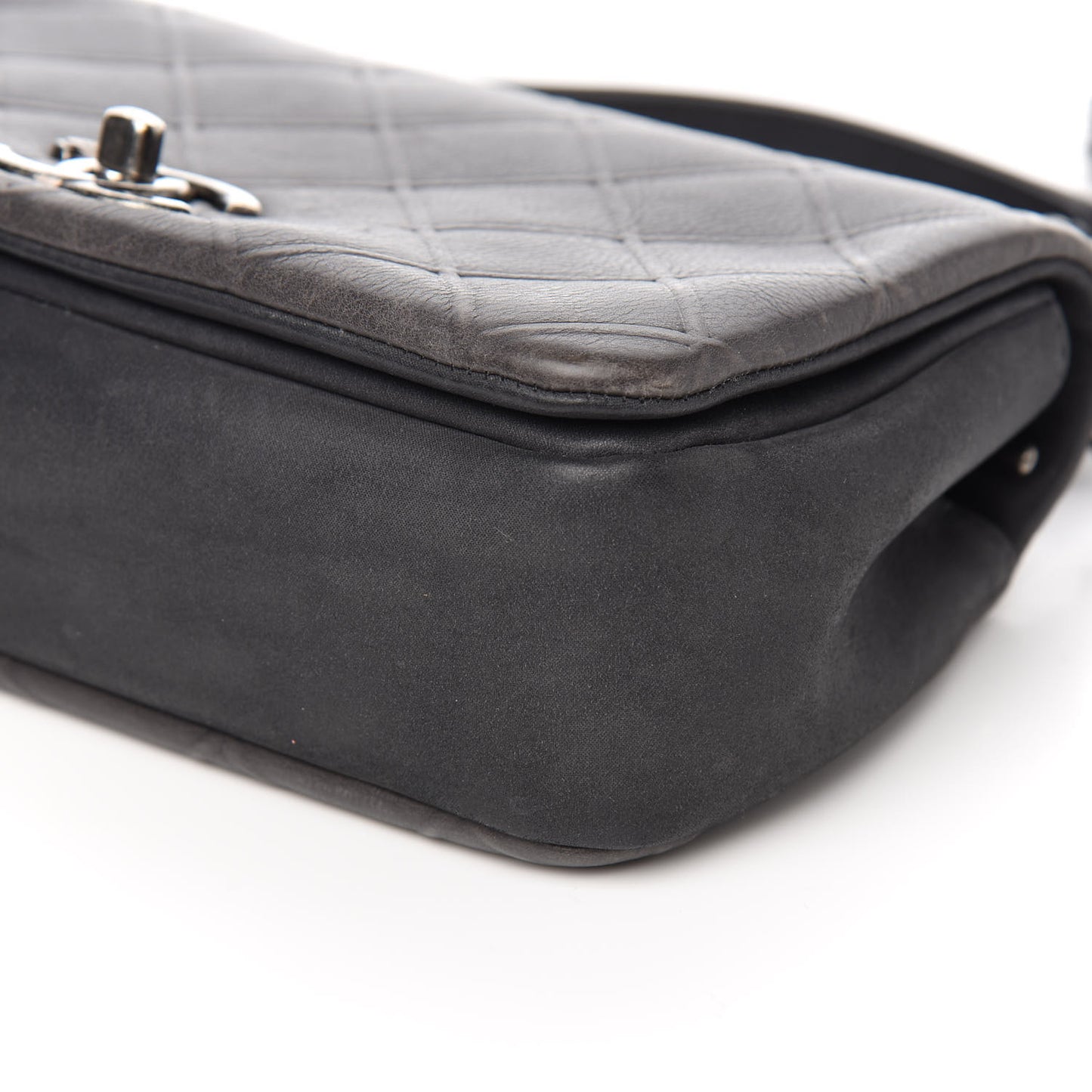 Calfskin Diamond Embossed New Chic Flap Grey