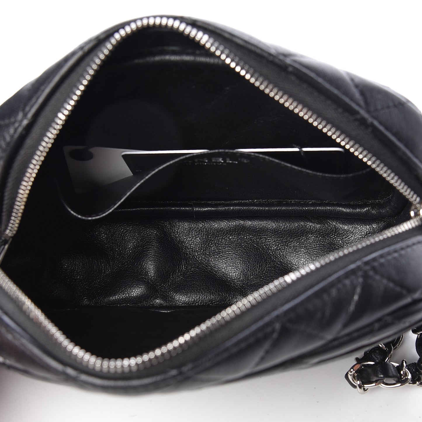 Lambskin Quilted Small Timeless Camera Case Black