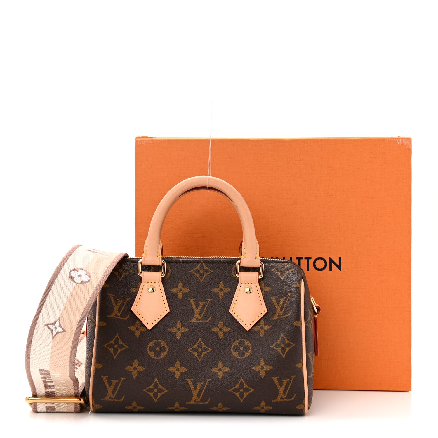 Louis Vuitton Monogram Speedy Bandouliere 20 Beige 12 of 12