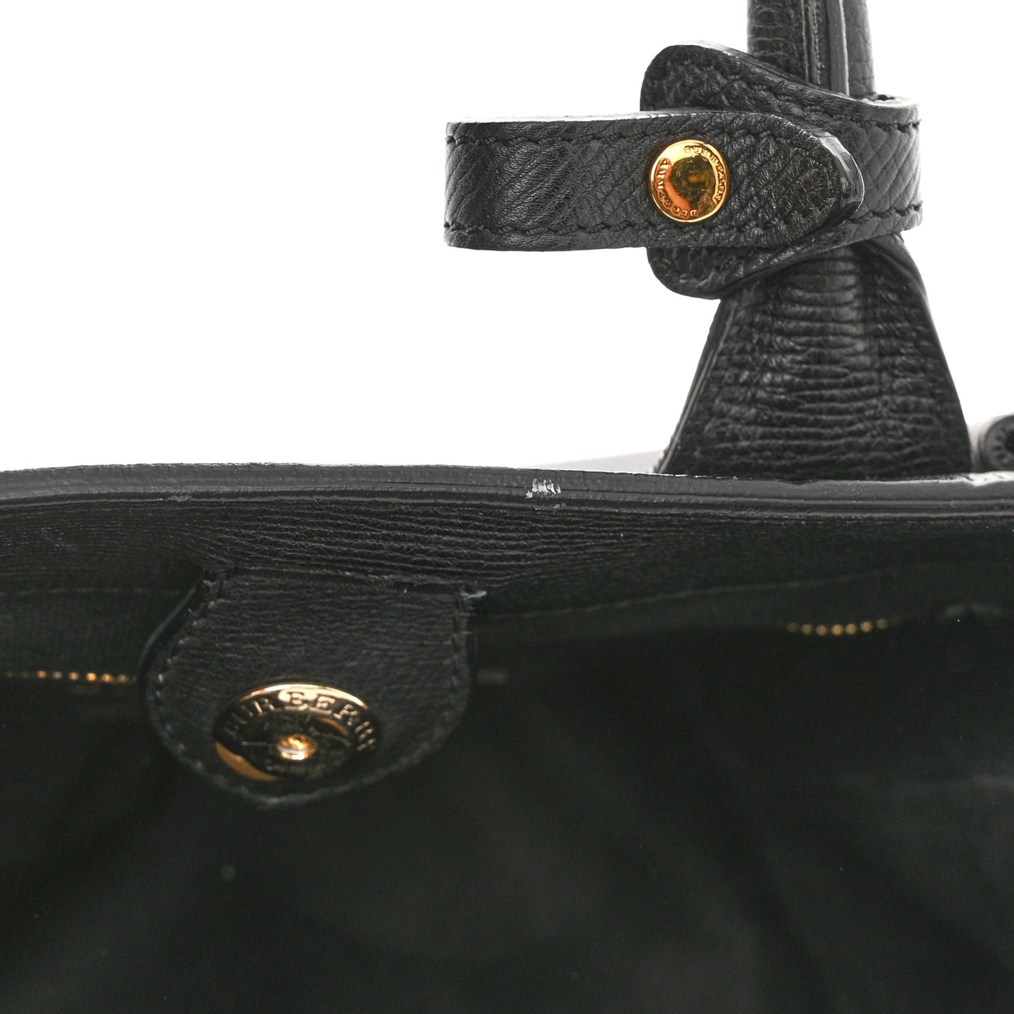 Derby Calfskin House Check Small Banner Tote Black