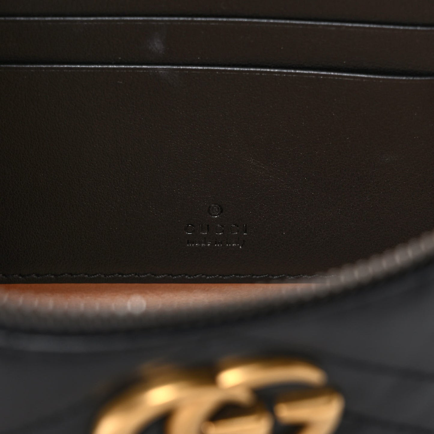 Calfskin Matelasse Small GG Marmont Vanity Cosmetic Case Black