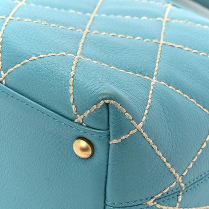Chanel Calfskin Wild Stitch Surpique Hobo Blue 13 of 16