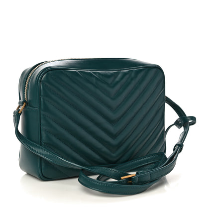 Saint Laurent Calfskin Matelasse Monogram Lou Camera Bag Sea Turquoise 3 of 9