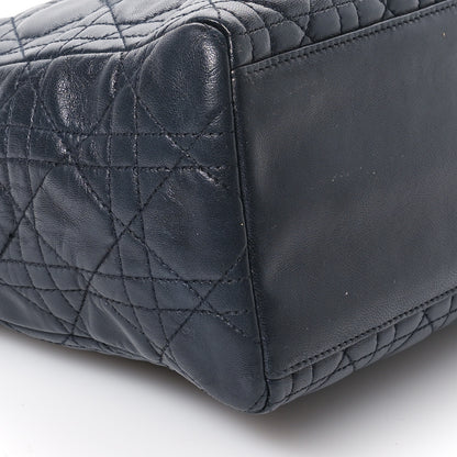 Christian Dior Lambskin Cannage Medium Lady Dior Navy Blue 9 of 11