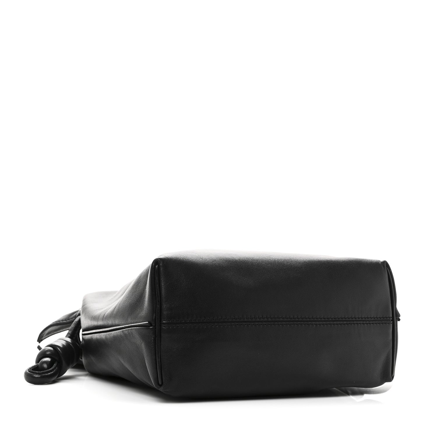 Calfskin Flamenco Knot Bag Black