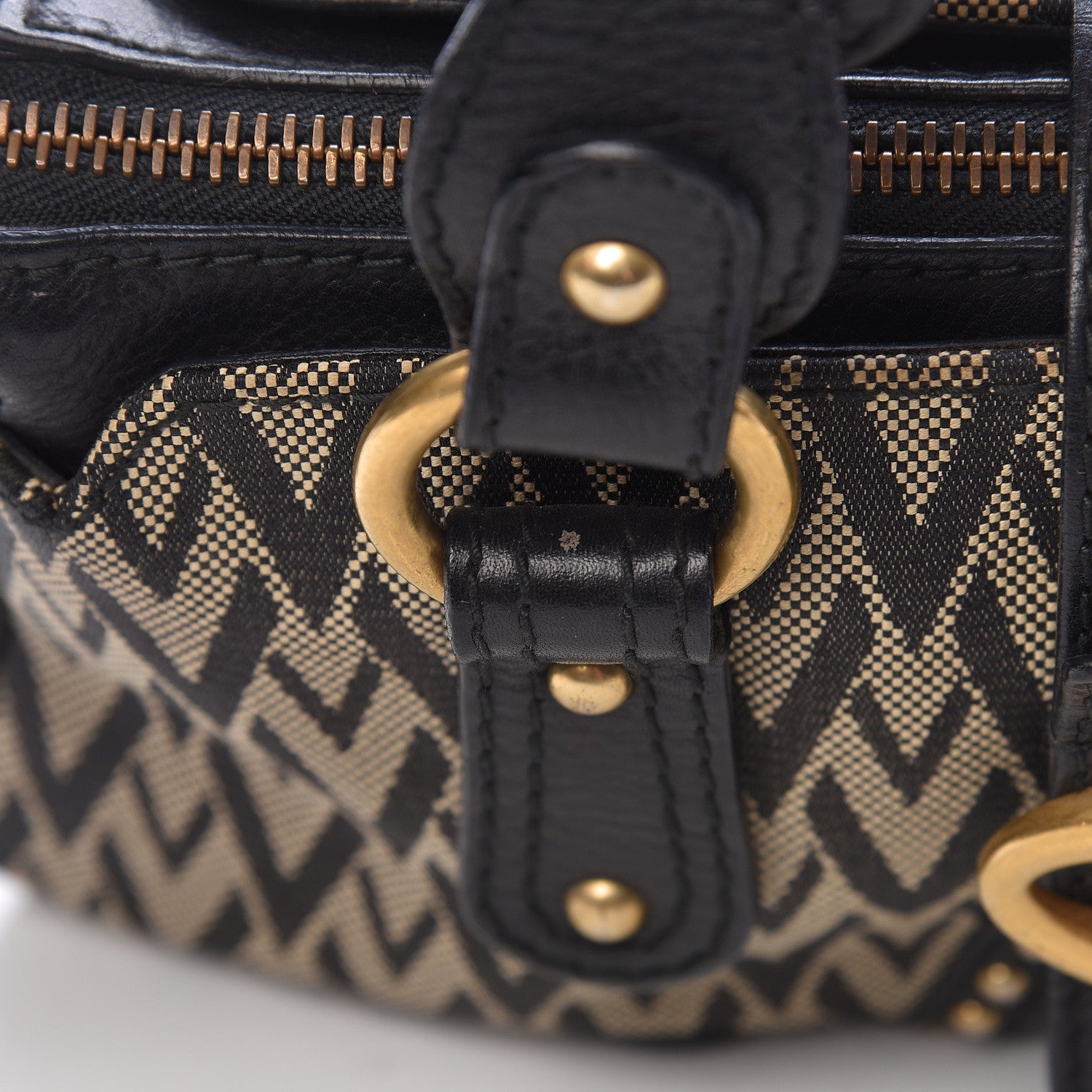Valentino Garavani Jacquard Print V logo Shoulder Bag Black 12 of 19
