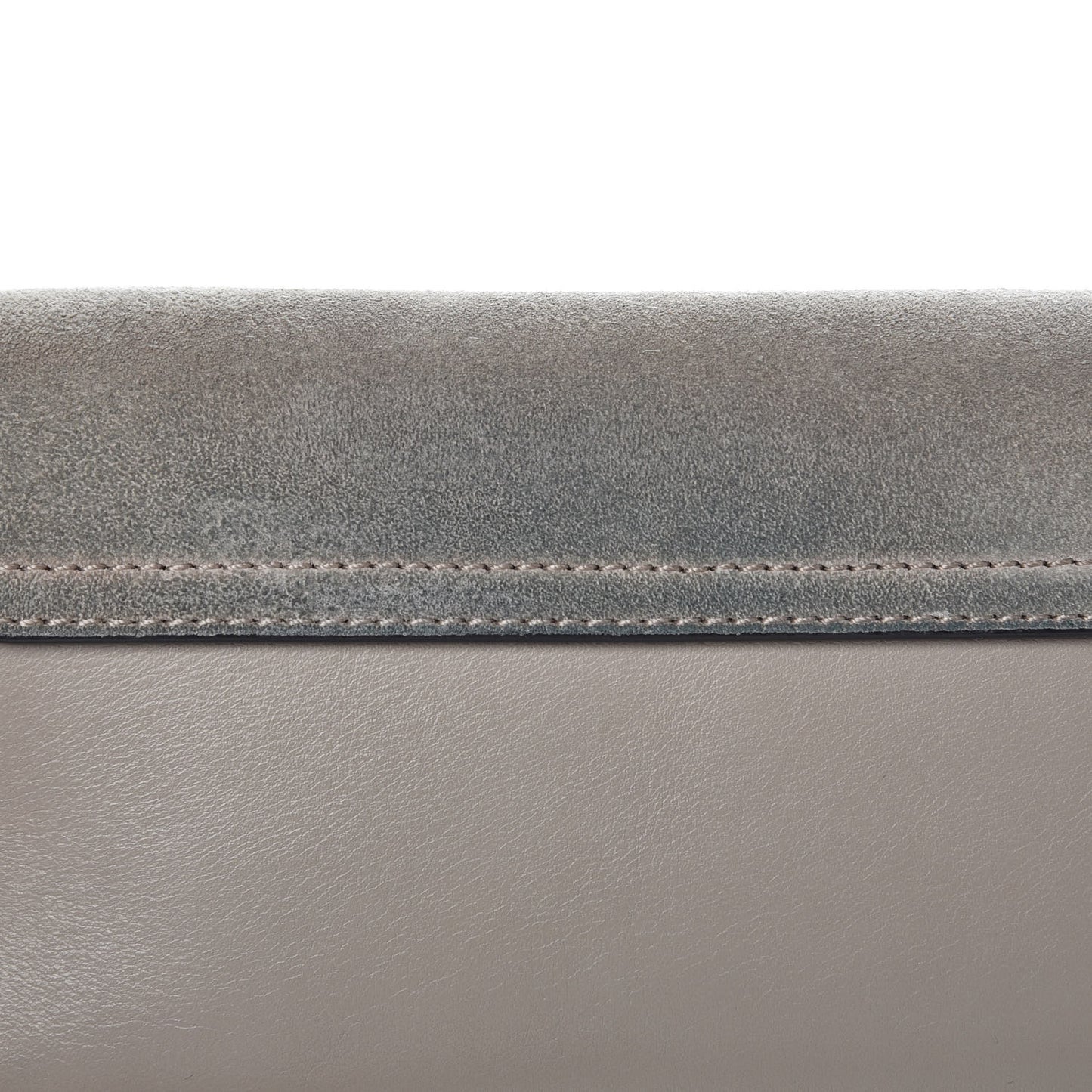 Suede Calfskin Mini Faye Shoulder Bag Motty Grey