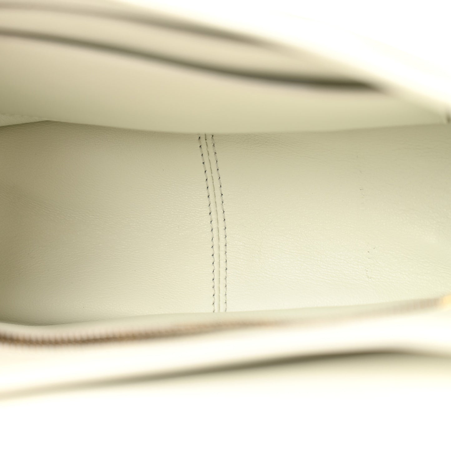 Calfskin Quilted Gancini Top Handle Flap Bag White