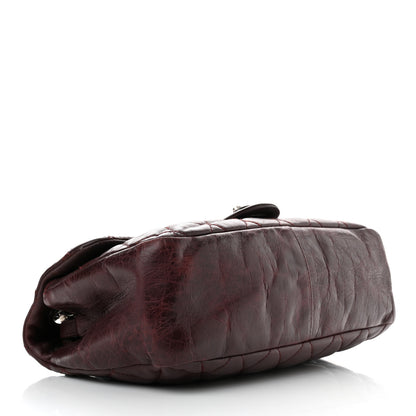 Chanel Calfskin In The Mix Jumbo Flap Burgundy 4 of 10