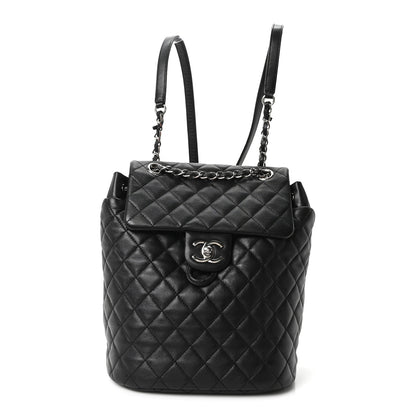 Chanel Calfskin Quilted Small Urban Spirit Backpack Black 1 of 10