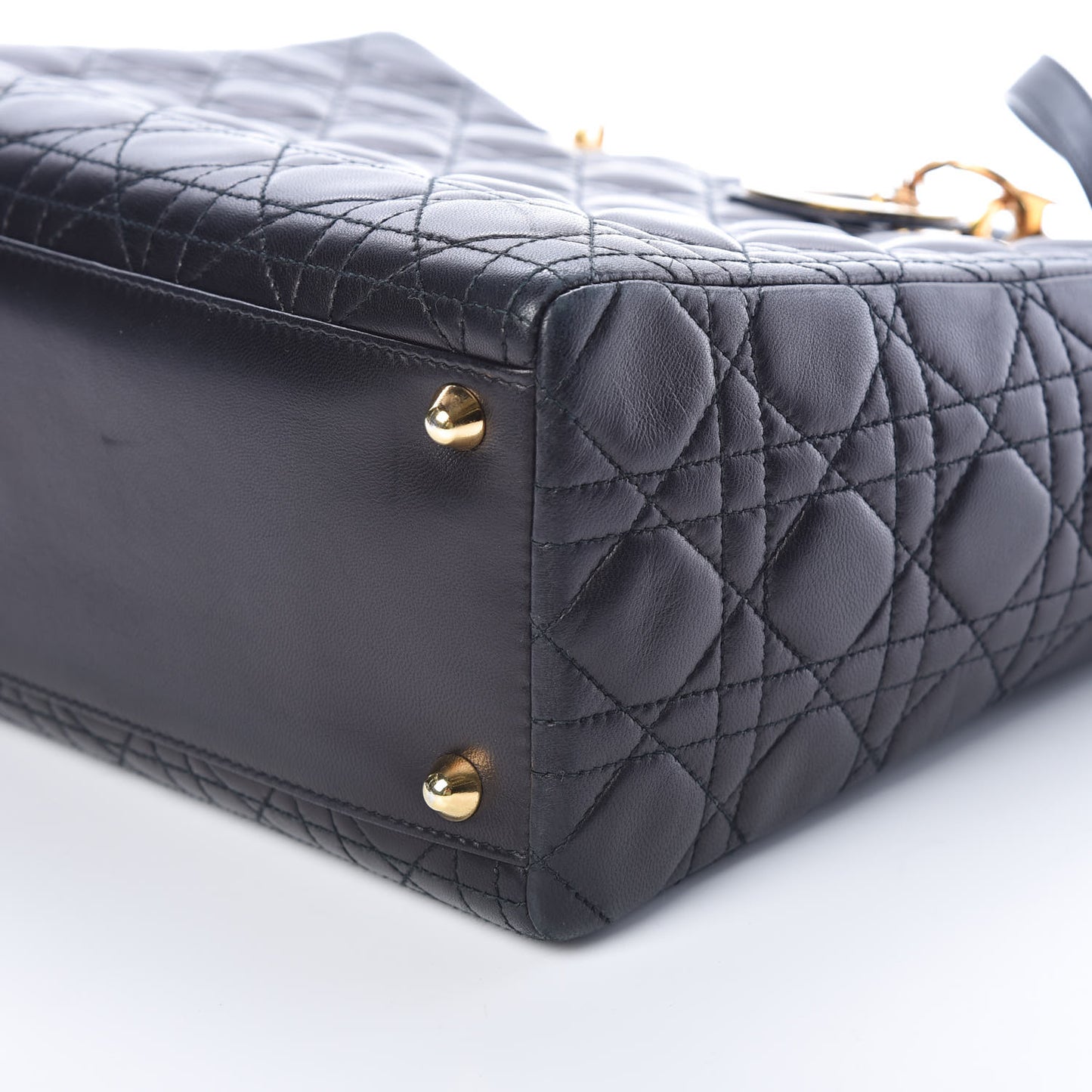Lambskin Cannage Large Lady Dior Black