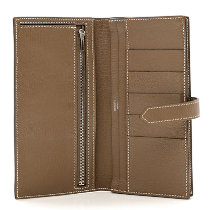 Hermes Chevre Mysore Bearn Gusset Wallet Etoupe 5 of 8