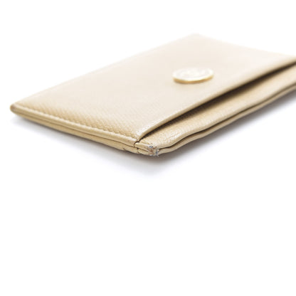 Chanel Calfskin CC Button Card Holder Beige 12 of 13