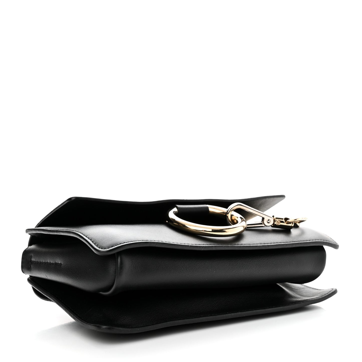 Suede Calfskin Small Faye Shoulder Bag Black
