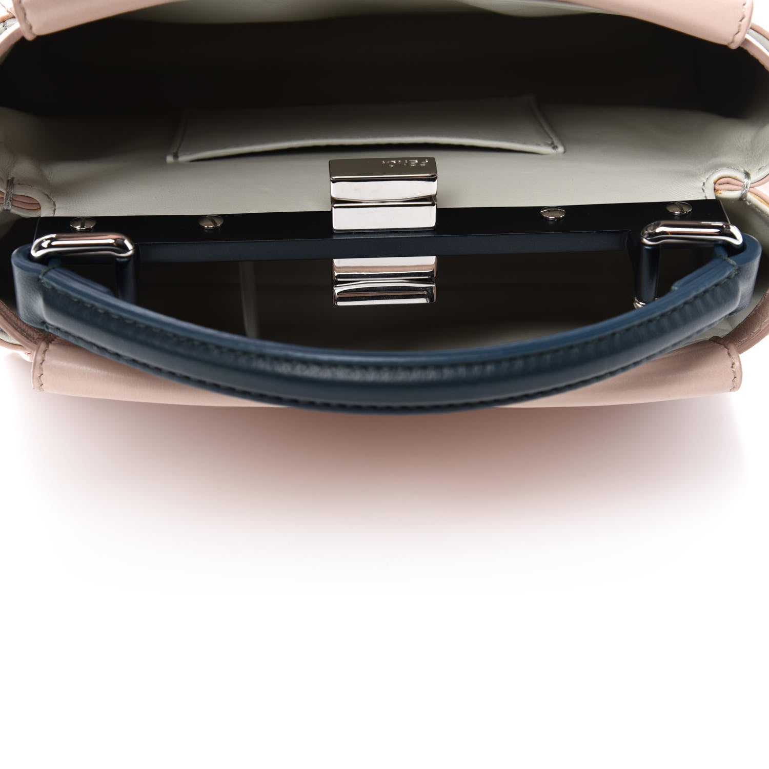 Fendi Nappa Colorblock Mini Peekaboo Iconic Satchel Soap Amazzonia Opal 6 of 11