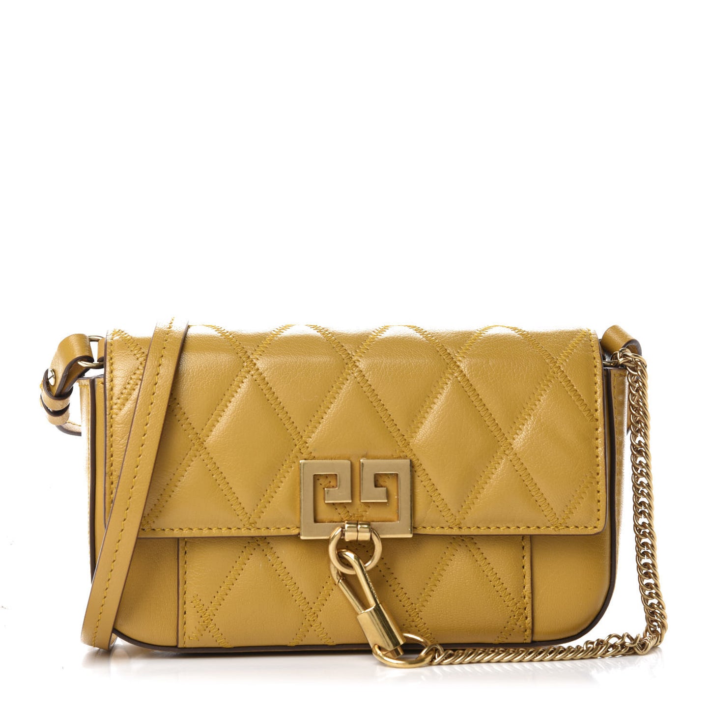 Goatskin Quilted GV3 Mini Pocket Convertible Bag Golden