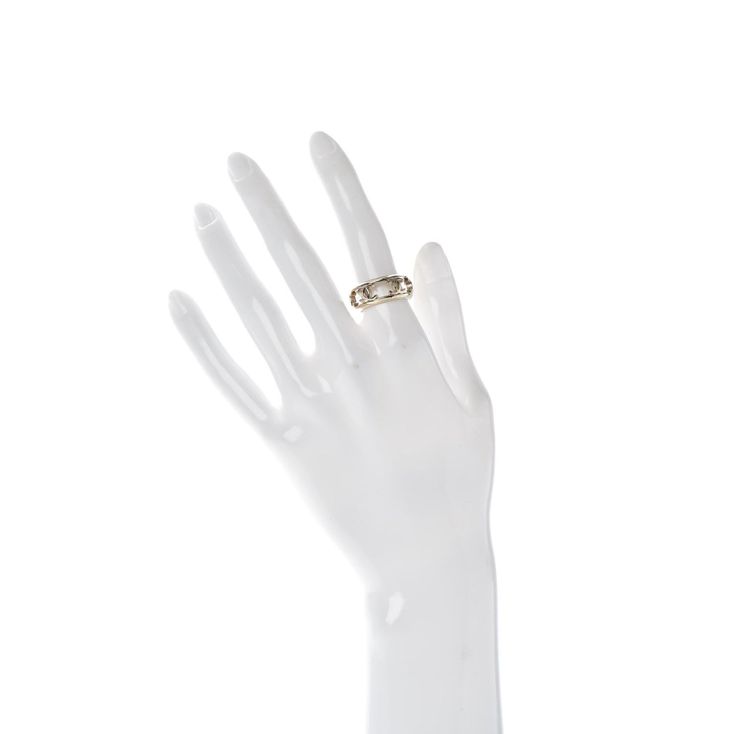 Metal Chain CC Ring 5 Golden