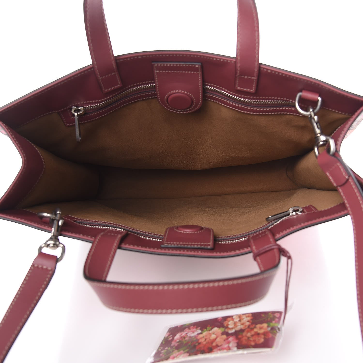 Gucci Soft GG Supreme Monogram Blooms Vertical Tote Beige Multicolor Dry Rose 5 of 11