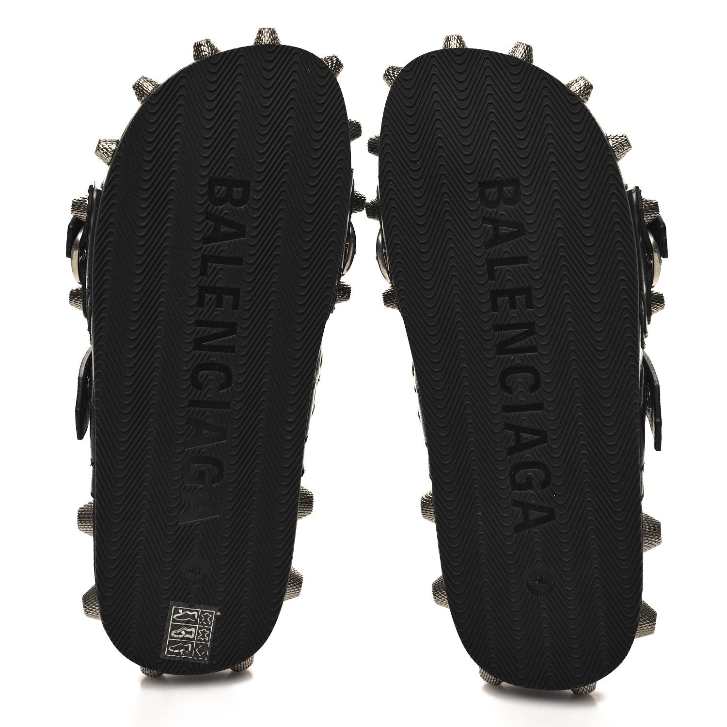Balenciaga Agneau Arena Cagole Mens Slide Sandals 40 Black 5 of 7