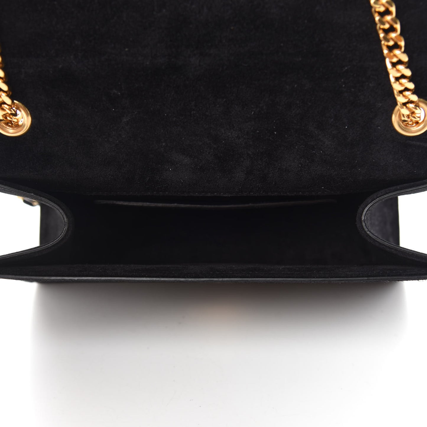 Suede Fringe Baby Monogram Satchel Black